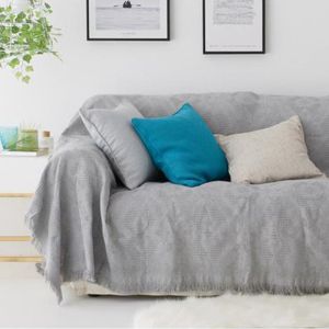 Xhome Design【PH+COD】Cotton Thread Sofa Cover Non-Slip Sofa Knitted Blanket Protective Cover Bedspread Full Cover Sofa Blanket Sofa Towel Tapestry