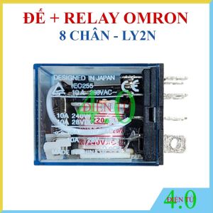Bộ Rơ le trung gian Omron LY2N 220V Đế + Relay Omron 8 chân Loại 8 chân to