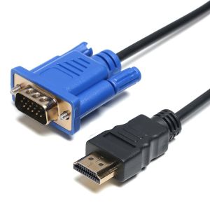 LETIGO 1-5m คุณภาพสูงสุด ดิจิทัล 1080P ชายไปชาย สายแปลง AV เอาต์พุตการแสดงผล HDMI เข้ากันได้กับตัวแปลง VGA