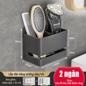 Giá để bàn chải đánh răng giá treo tường giá đa năng có thể đựng bàn chải đánh răng kem đánh răng lược vv không thấm nước và chống gỉ