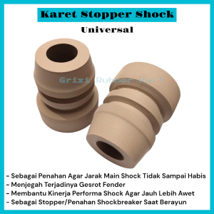 Shock Stopper Universal Spon Empuk Mobil Diameter Lubang As 20mm 1Set(2Pcs)
