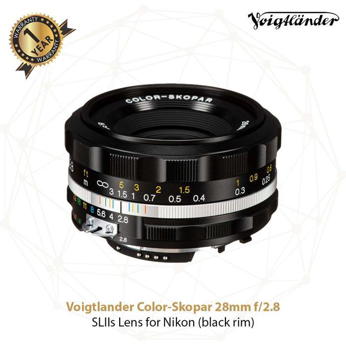 Voigtlander Lens 28mm SL-II S AIS Color Skopar for Nikon AIS