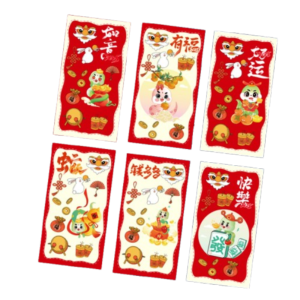 DFVDSPW 6pcs Traditional 2025 Snake Year Red Envelopes Blessing Chinese Style Good Luck Money Bags Money Pouches  Red Packets Spring Festival Supplies