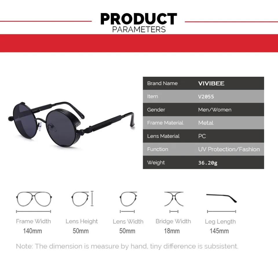 Punk Alloy Metal Sunglasses Men Round Sun Glasses Women 2021 Men Gothic  Style Shades For Men