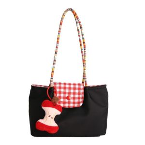 COSE Nylon Plaid Shoulder Bag Hasp Square Tote Bag Cute Large Capacity Canvas Handbag Women