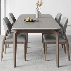 AUREO Sintered Stone Dining Table Minimalist Dining Table And Chair Set Dining Table Set For 4-6 people