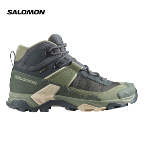 SALOMON X Ultra 5 Mid Gore-tex Womens Outdoor Hiking in Turbulence / Sedona Sage / Tender Peach