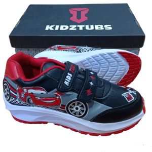 KIDZTUBS Sepatu Sekolah Anak Laki Laki Sepatu Warna Hitam Murah Tali Perekat Rekat Kecil Tanggung Umur 6-10 Tahun PAUD TK SD SMP SMA Kelas 1 2 3 4 5 6 7 8 9 0-KIDZTUBS 1745101324