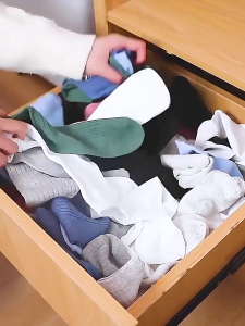 Non Woven Fabric Pants Organizer Foldable Pants Storage Box with Multiple Compartments Durable Trousers Organizers