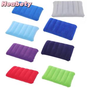 Heabety 47x30cm Portable Folding Air Inflatable Pillow Outdoor Travel Home Soft Pillow