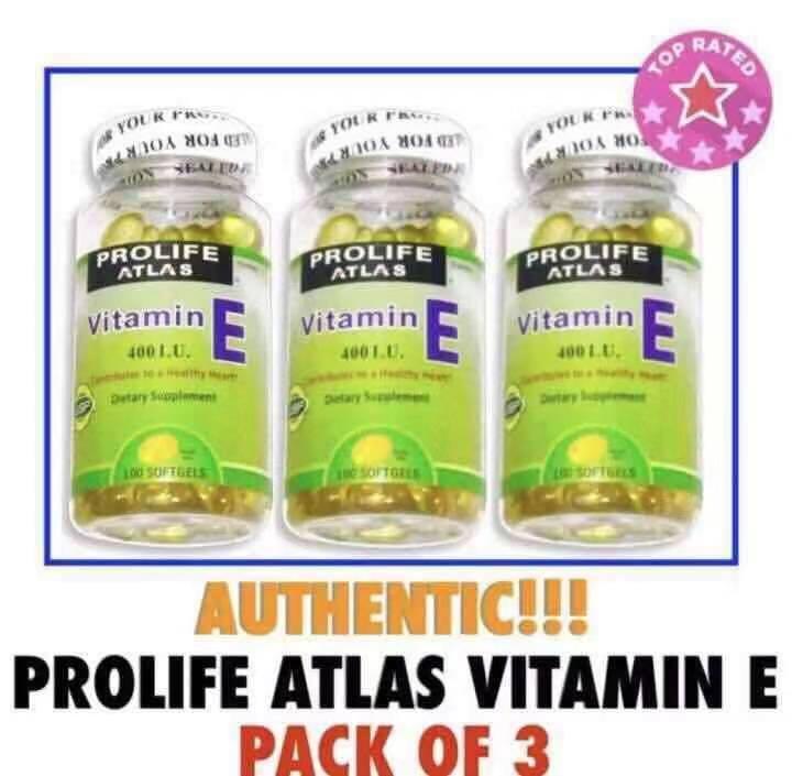 MZdaily ( Set of 3 ) (PROLIFE) Atlas Vitamin E 400IU (100 Softgels