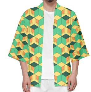 Japanese Kimono Cardigan for Anime Demon Slayer: Kimetsu No Yaiba Halloween Cosplay Costumes