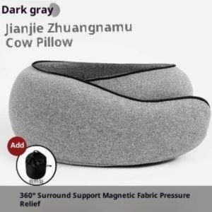 360° Support Travel Neck Pillow Velcro Design Soft Foam Cervical Collar Ergonomic Neck Cushion Reduce Spine Pressure Portable Travel Sleep Pillow