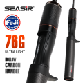 SEASIR Black Arrow Fishing Rod 1.5M-1.8M/4.92FT-5.90FT 76G Lure Weight 0.8-10g UL Carbon Fiber FUJI O Guide Rings BFS Two Sections Sound Knob Light Micro Fish Pole. 