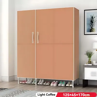 MOD Simple Swing Door Wardrobe | Large Capacity Bedroom Armoire | Dustproof Clothes Storage Cabinet | Economic DIY Wardrobe | Cloth Closet