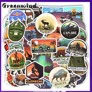 【Greenwind】 50 pcs camping Landscape สติ๊กเกอร์ผจญภัยกลางแจ้งปีนเขาสติกเกอร์กันน้ำ