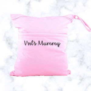 Personalised Wet Bag Custom Name Waterproof Baby Diaper Bag Swim Travel Storage Pouch Reusable