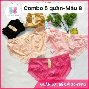 Combo 5 Quần Lót Bé Gái Thun Cotton Mềm Mát 30kg-35kg