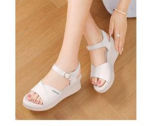 Free Shipping 2026 Summer New Elegant Wedge Platform Sandals With Straps And Buckle Closure For Women