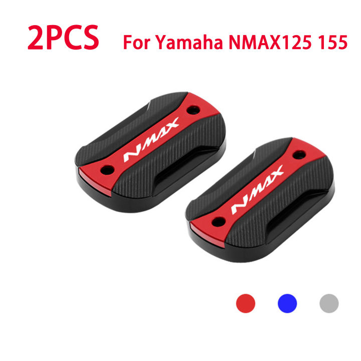 2PCS Motorcycle CNC Front Brake Fuel Oil Cap Fluid Reservoir Cover ...