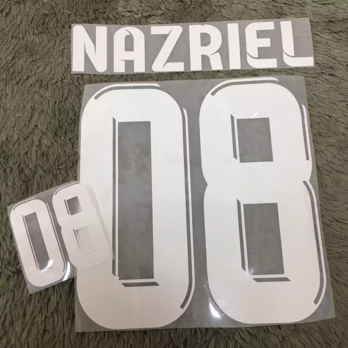 Sablon nameset / Press nama baju futsal / jersey ( Nama + Nomor ...