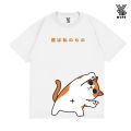 HYPE Kaos Couple Orange Cat and Dog Siberian Husky Tshirt Pria Wanita - Atasan Sablon DTF. 
