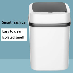 ถังขยะอัจฉริยะแบบไม่สัมผัสระบบอัตโนมัติมีฝาปิดถังขยะถังทิ้งขยะอัตโนมัติขนาดใหญ่สำหรับบ้าน
