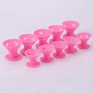 10Pcs Soft Silicone Heatless Hair Curler Twist Mushroom Lazy Person Curler Hair Rollers Clips No Heat Hair Curls DIY Hair Styling Tools