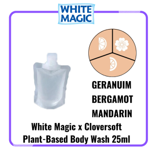 White Magic Cloversoft 750ml Plant-Based Body Wash | Infused With Natural Essential Oil Scents | Safe for Kid | Vegan & Cruelty-Free | Biodegradable Formula | 2 Scent Option |
