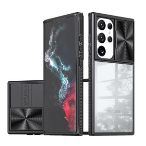 Slide Camera Lens Case HD+TPU Slide Protection Back Case Cover Camera Lens Protection Slim Fits Transparent Back Cover For Samsung Galaxy S25 Ultra S24 FE S24Ultra S23 FE S23FE S23U S23 Plus S23 Ultra S23Ultra S23PLUS A73 A53 A33 A23 A52