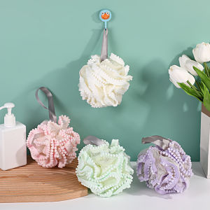 Spons Mandi Pearl Spon Badan Bahan Lembut Mutiara Flower Shower Puff