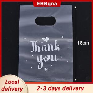 [COD]  HOT SALE Ship within 24 hours 100Pcs Mini Thank you Plastic Gift Bags Wedding Candy Bags Shopping Carrier Bags