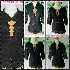 ANEKA KEBAYA KHUSUS HITAM BROKAT LAPIS FURING SIZE L XL & JUMBO XXL KETERANGAN LD & BB ADA DI FOTO MASING-MASING  OPEN ORDER WELCOME RESELLER/DROPSHIP AMAN  BE OUR RESELLER!!! Berpenghasilan sendiri tanpa modal