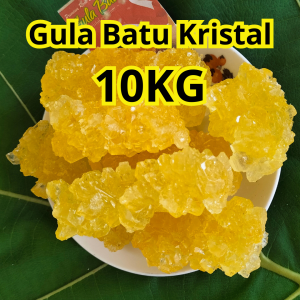 Gula Batu Kristal 10 kg Asli Kuning isi 10 Pack  per kemasan 1kg