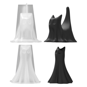 เครื่องมือหล่อซิลิโคนรูปแมวอุปกรณ์งานประดิษฐ์ตกแต่งศิลปะเรซิน2ชิ้น