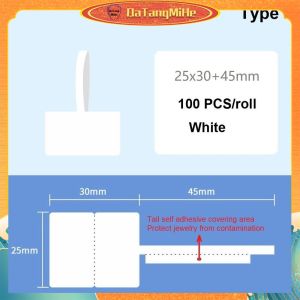 100Pcs Stiker Label Perhiasan / Barcode Label Perhiasan / Kertas Label Perhiasan