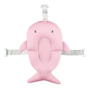 Newborns Bath Cushion Pad Infants Shower Net Support Mat with Adjustable Straps and Nonslip Safety Feature for Baby
