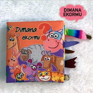 Buku Kain/Buku Bantal/Softbook Mengenal Binatang: Ekor Binatang
