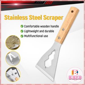 Biblio【Ready in Stock】 Stainless Multi-Purpose Scraper Durable Cleaning Outdoor Garden Shovel Farm Weeding Tool 1Pc