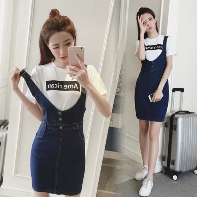 Korean high waist sexy bag hip jumper denim skirt 1072 Lazada PH