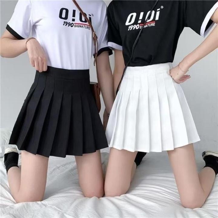 High Waist Pleated Mini Skirt – Korean Style Skater Skirt for Women