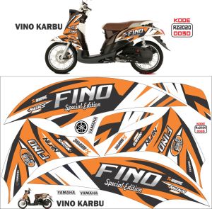 Stiker Striping Yamaha Fino Karbu Semifullbody Variasi ARS01