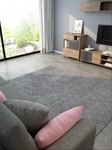 Light Luxury Coffee Table Set Multifunctional Foldable with TV Cabinet Side Dining Table with Storage Cabinet Dual-use Living Room Folding Lifting Extended with 6 Chairs