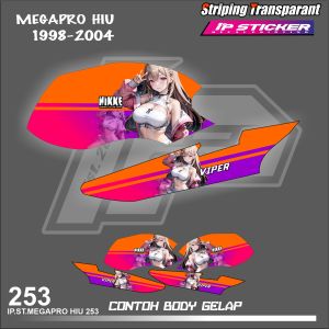 MEGAPRO HIU 1998-2004 (COD) STIKER STRIPING MOTOR HONDA MEGAPRO HIU HOLOGRAM DAN TRANSPARAN