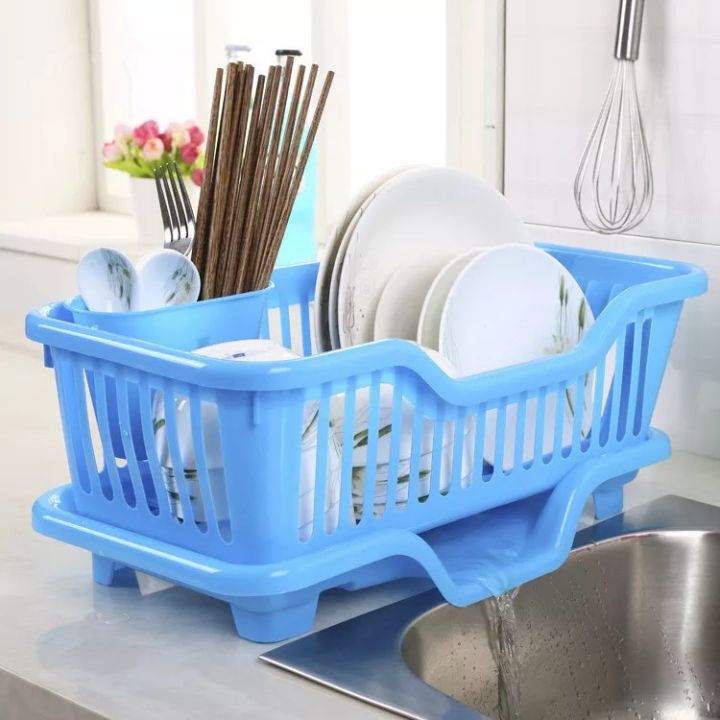 Kitchen Shelves Plastic Dish Rack Dish Storage Rack Drain Dish Rack ...