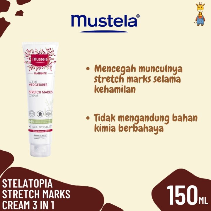 Mustela Stretch Marks Cream 3in1 150ml Krim Pencegah Stretch Marks Krim  Stretchmark Lazada Indonesia