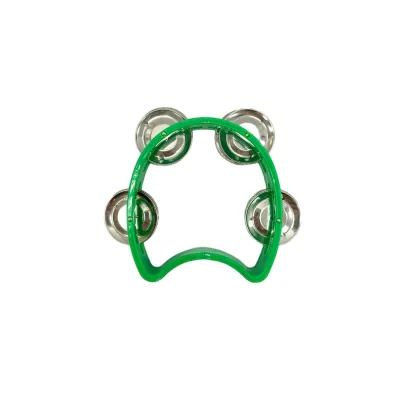 [Quality] Tambourine 4 Pairs Jingles Hand Held Plastic Tambourine | Alat Muzik | Percussion Instrument Children