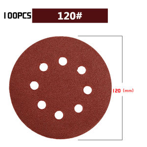 100pcs 5inch 8 Holes Round Sanding Disc Sandpaper Orbital Sander Hook loop Sand Paper 120/240/320 Grit