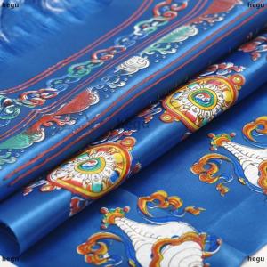 [COD] hegu ริบบิ้นพิมพ์ลายมงคลเครื่องประดับทิเบตของชาวพุทธธงอธิษฐานสีสันสดใส