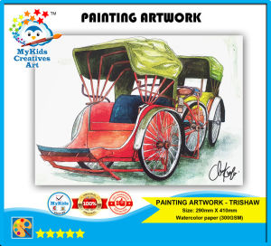 PAINTING THE TRISHAW PREMIUM QUALITY PRINTING ARTWORK